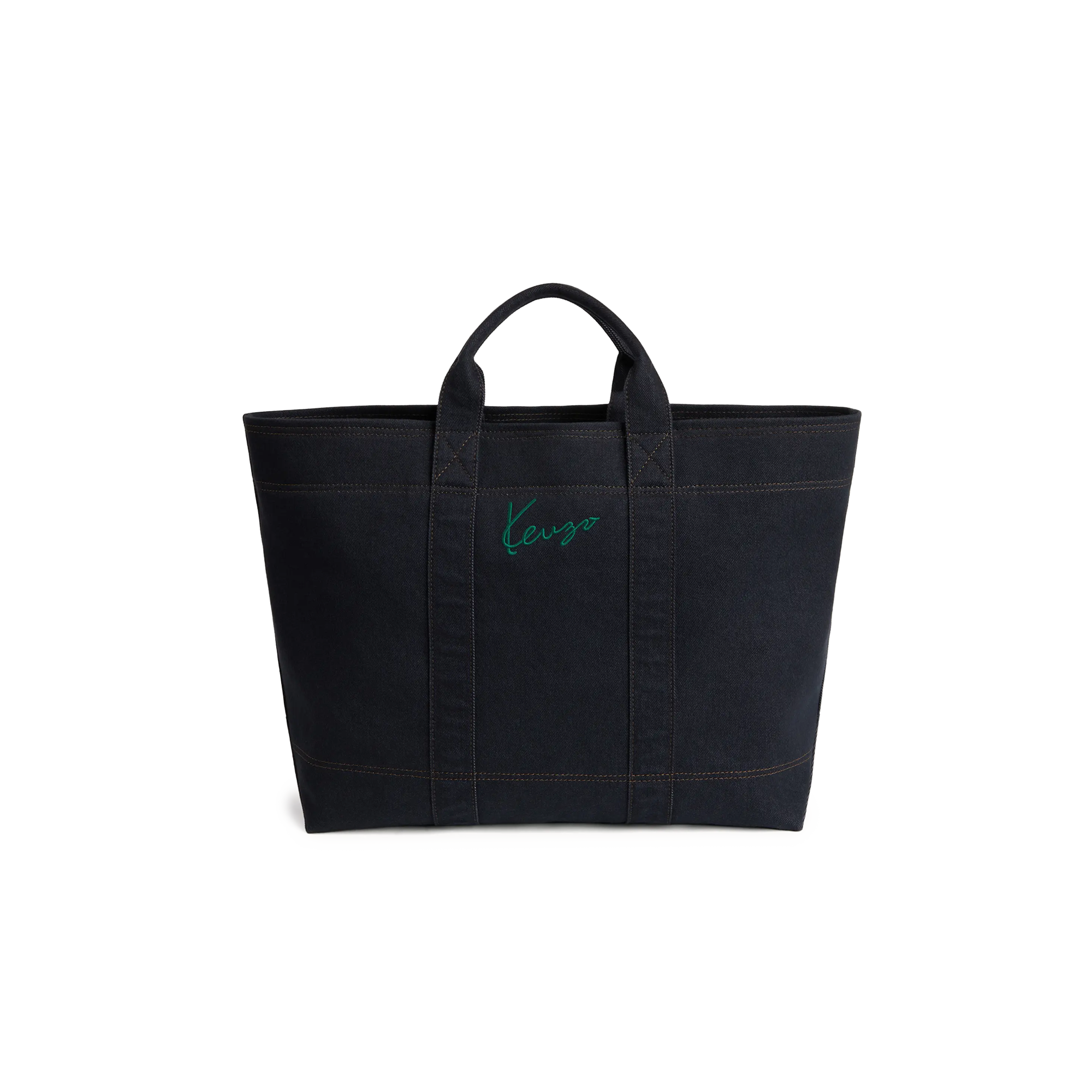 Kenzo Tulip Large Shopper Tote Bag Navy Blue FG68SA911F24
