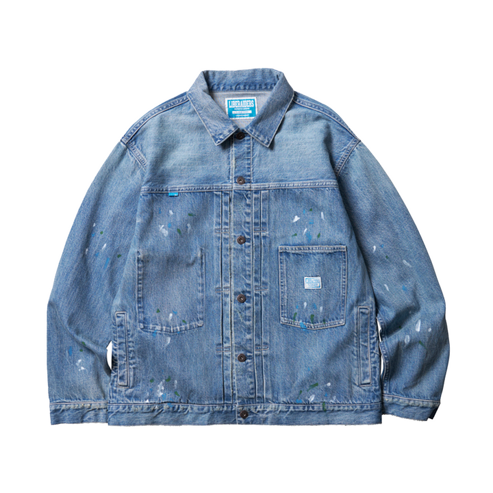 Liberaiders Flag Denim Jacket Hard Wash