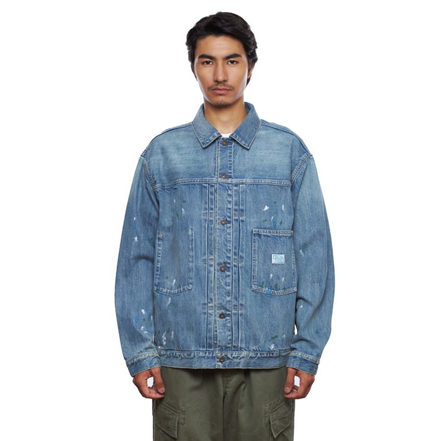 Liberaiders Flag Denim Jacket Hard Wash