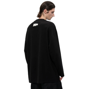 Feng Chen Wang  Black Deconstructed Long-Sleeve Shirt Black