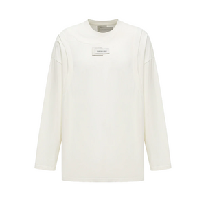 Feng Chen Wang  Deconstruction Printed Jersey Top White