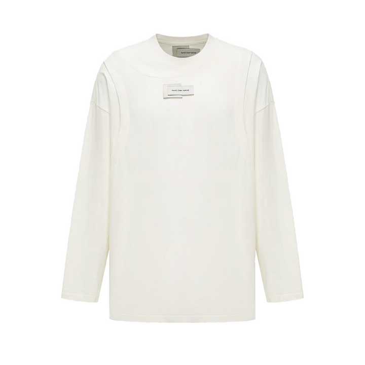 Feng Chen Wang  Deconstruction Printed Jersey Top White