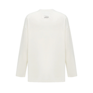 Feng Chen Wang  Deconstruction Printed Jersey Top White