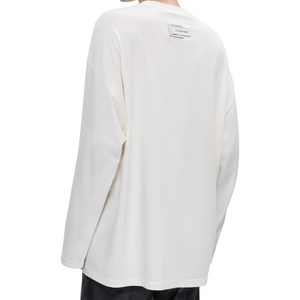 Feng Chen Wang  Deconstruction Printed Jersey Top White