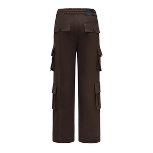 Feng Chen Wang  Brown Cargo Pants Red Brown