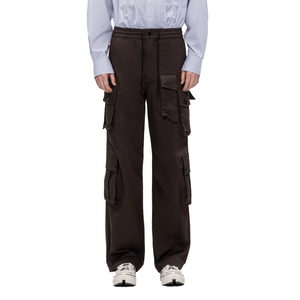 Feng Chen Wang  Brown Cargo Pants Red Brown