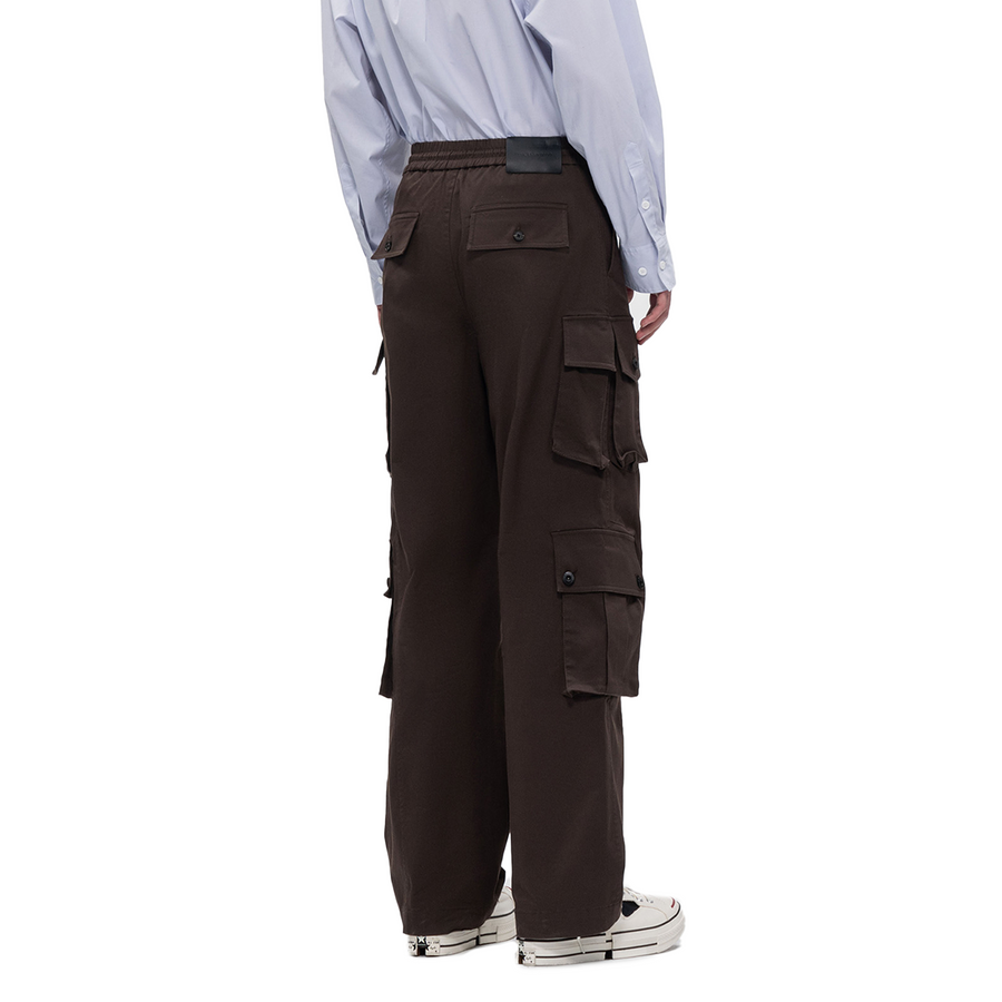 Feng Chen Wang  Brown Cargo Pants Red Brown