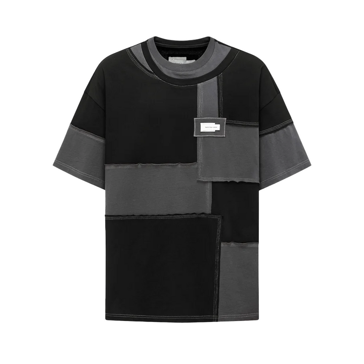 Feng Chen Wang  Deconstructed Patchwork T-Shirt Black/Grey