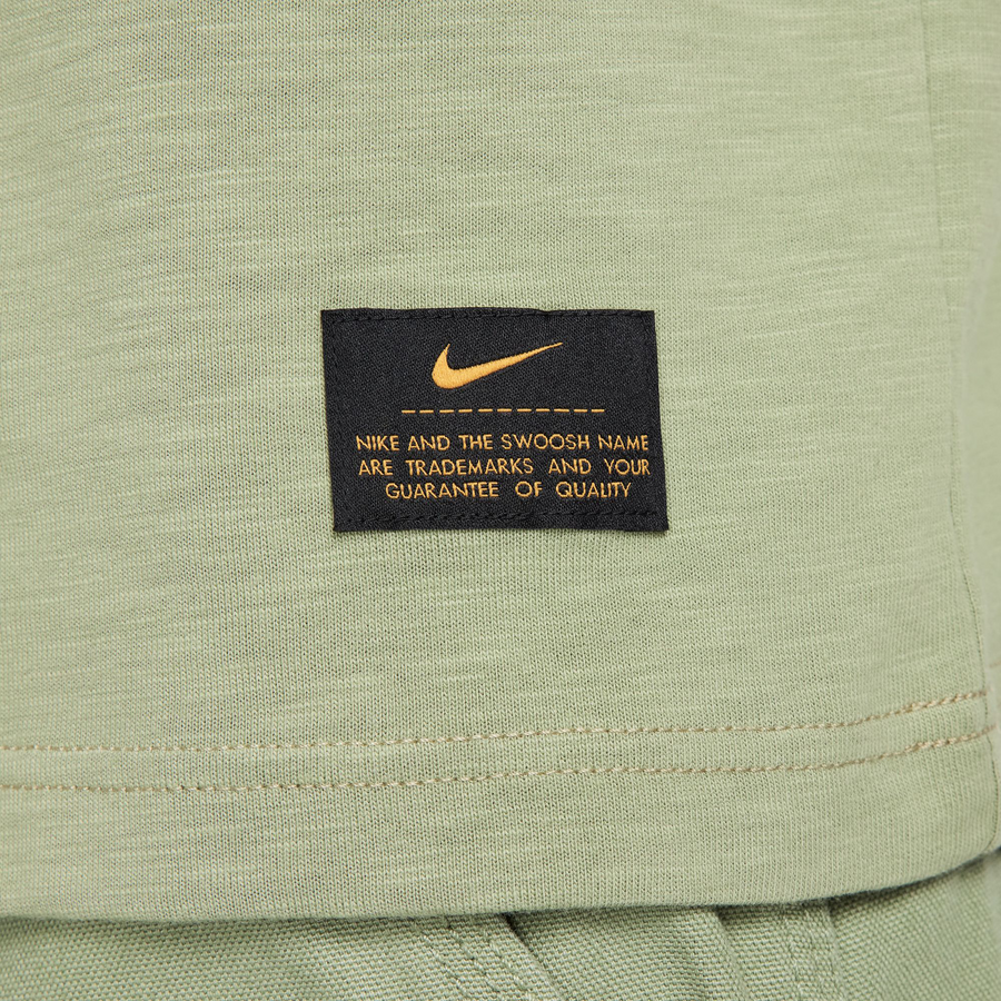 Nike Life Short-Sleeve Knit Top Oil Green FN2645-386