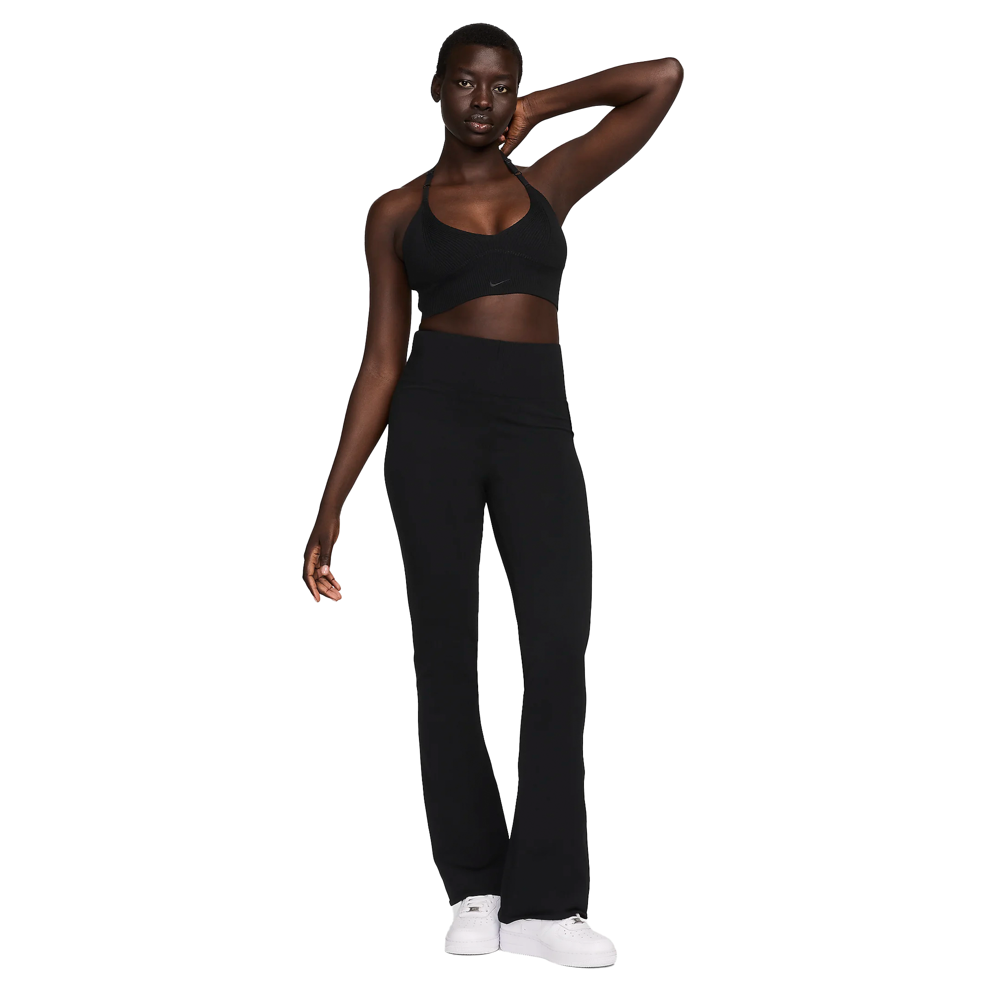 Nike Women's Sportswear Chill Knit Tight High/Waisted Sweater Flared Pants Black/Black FN4685-010