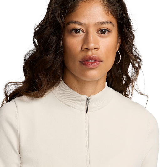 Nike Women's Sportswear Chill Knit Cropped 1/4/Zip Sweater Lt Orewood Brn/Sail FN4689-104