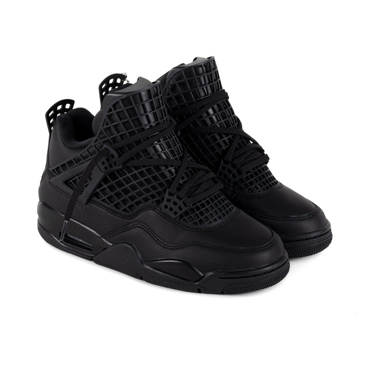 Nike Women's Air Jordan 4 Net Black/Black/Metallic Silver FN7251-001