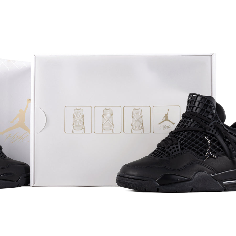 Nike Women's Air Jordan 4 Net Black/Black/Metallic Silver FN7251-001