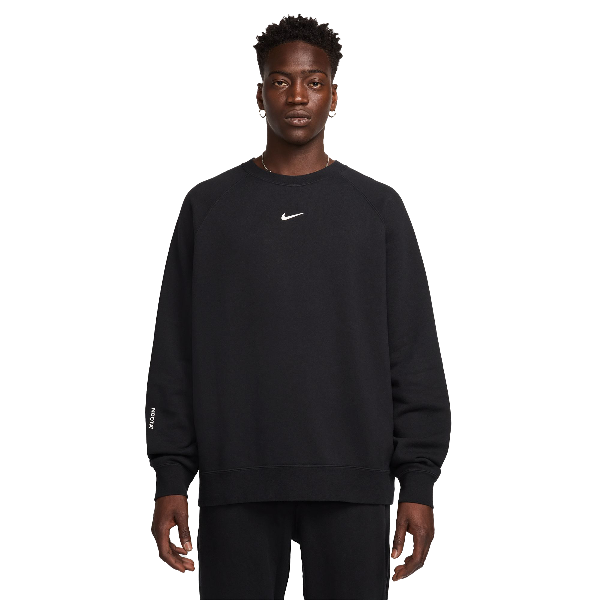 Nike NOCTA Men's Fleece CS Crew Black/White FN8160-010
