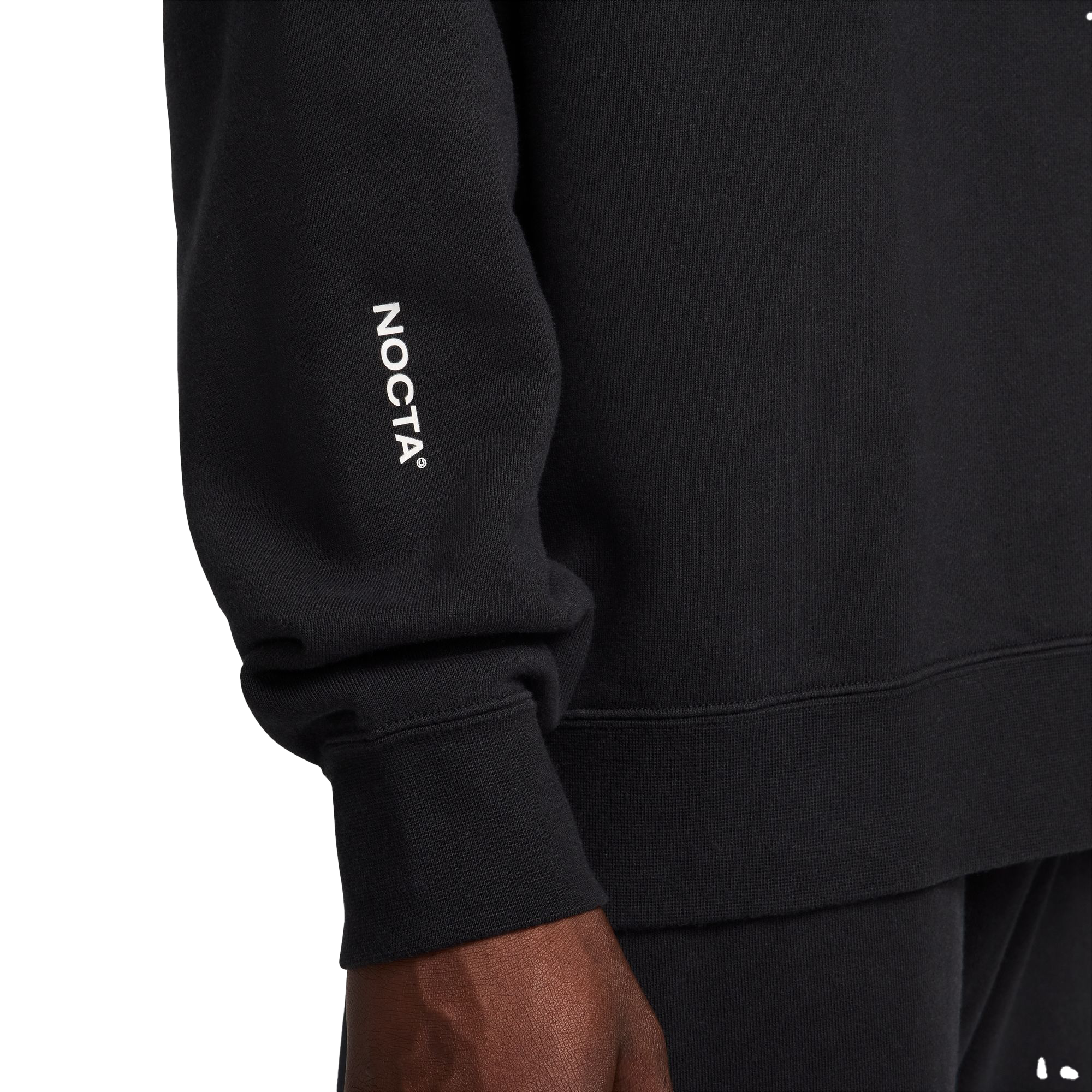 Nike NOCTA Men's Fleece CS Crew Black/White FN8160-010