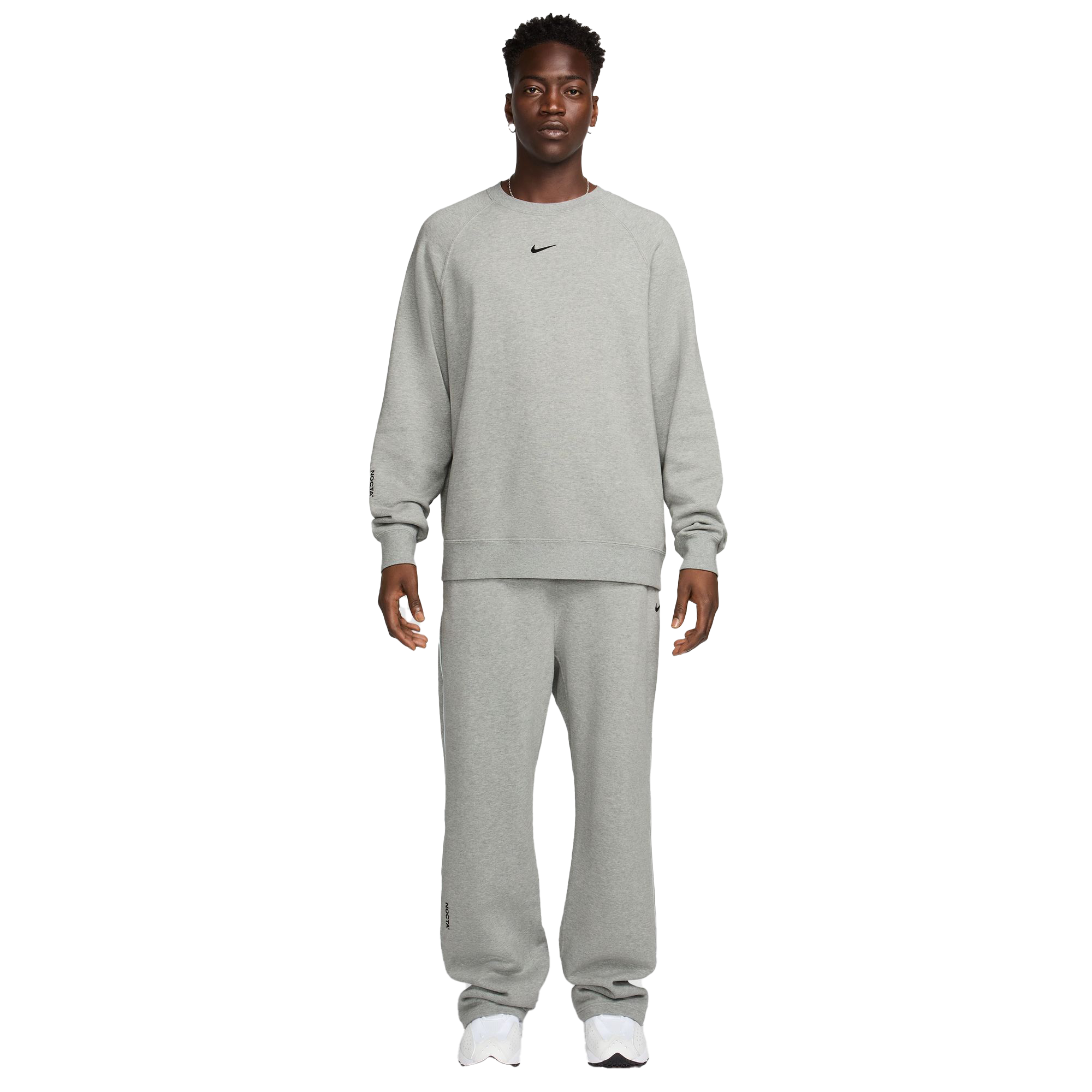 Nike NOCTA Men's Fleece CS Crew Dk Grey Heather/Black FN8160-063