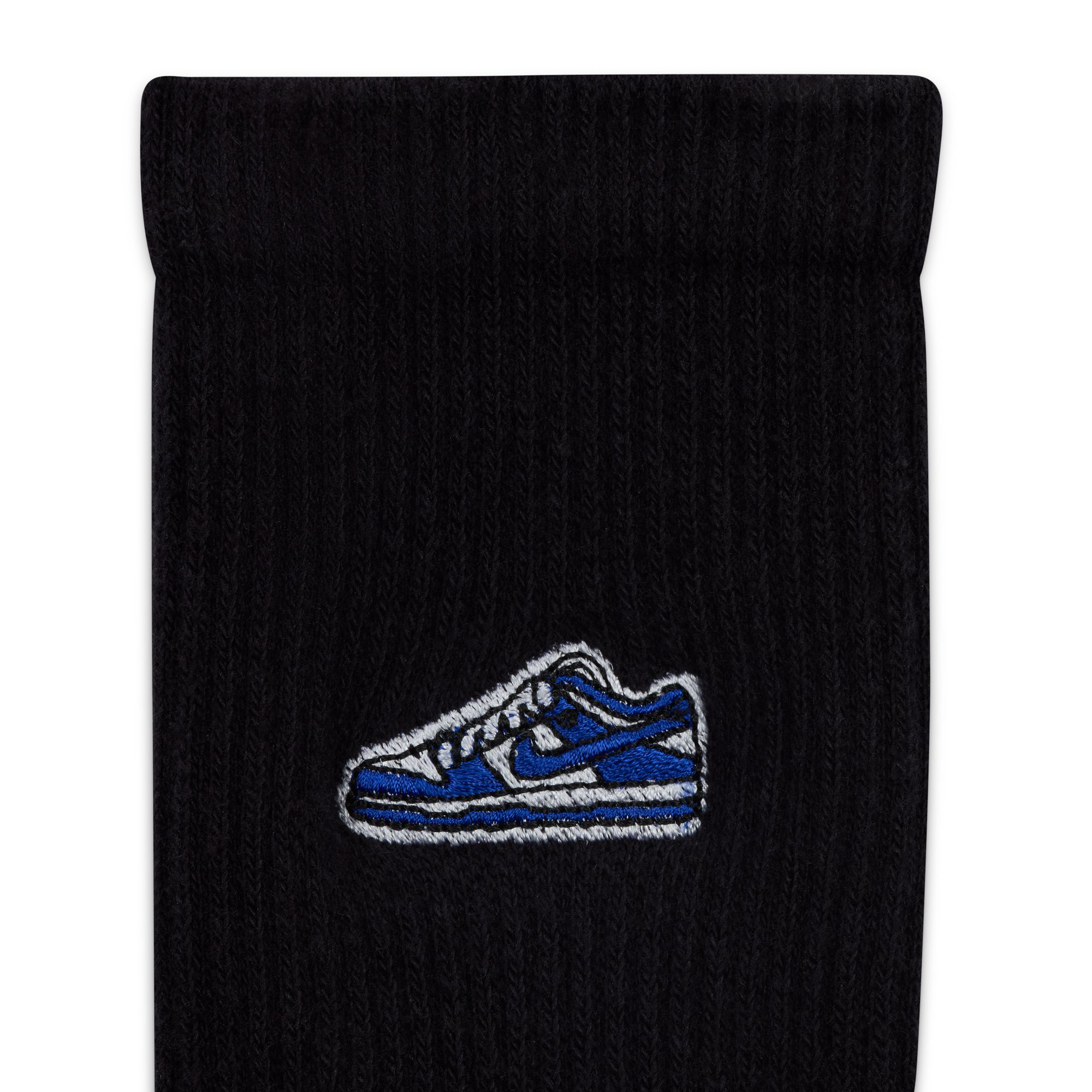 Nike Everyday Plus Cushioned Crew Socks (1 Pair) Black/Varsity Royal/White FQ0326-010