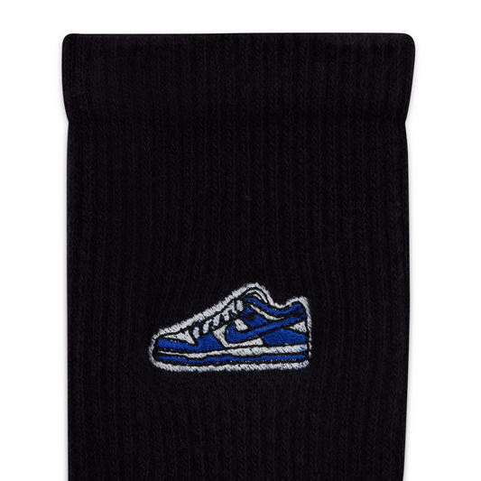 Nike Everyday Plus Cushioned Crew Socks (1 Pair) Black/Varsity Royal/White FQ0326-010