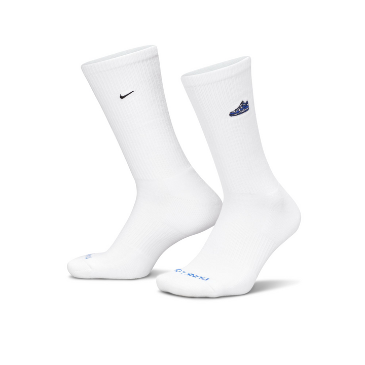 Nike Everyday Plus Cushioned Crew Socks (1 Pair) White/Varsity Royal/Black FQ0326-100