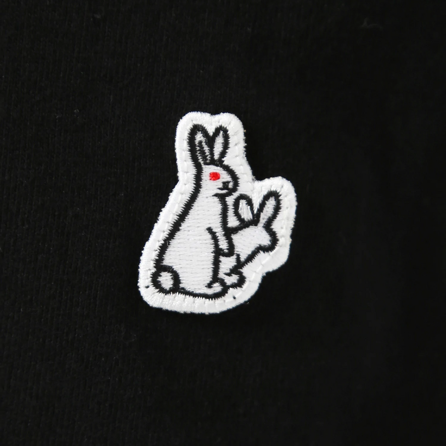 Fxxing Rabbits Smoking Art T-Shirt Black FRC2516