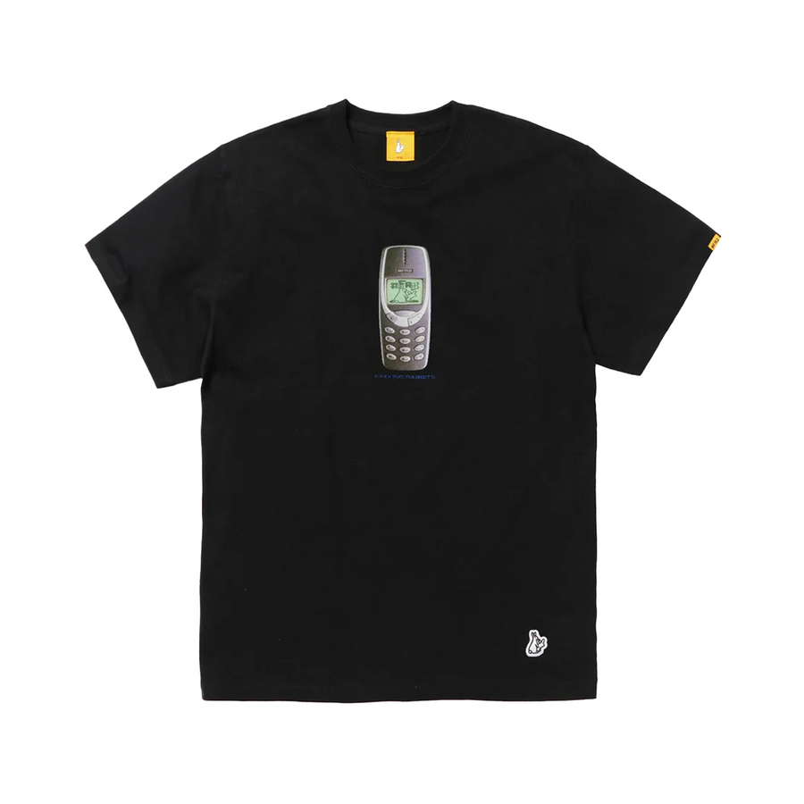 Fxxking Rabbits Rabbits Phone T-shirt Black