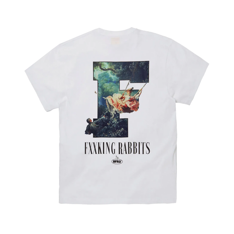 Fxxking Rabbits The Swing Art T-shirt White