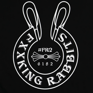 Fxxking Rabbits Logo within Face Outline Longsleeve T-shirt Black