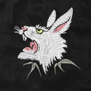 Fxxking Rabbits Dragon Embroidery Reversible Souvenir Jacket Black FRJ122