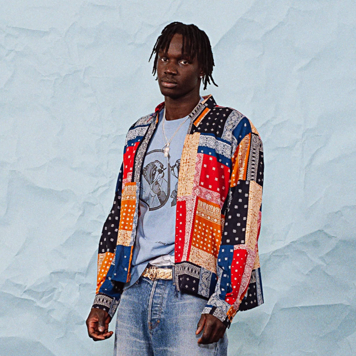 For The Homies Bandana Zip Shirt