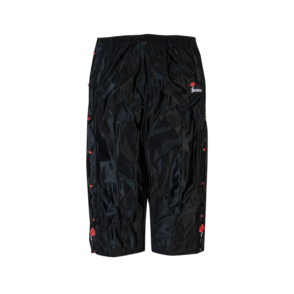 For The Homies Tearaway Rose Pants Black