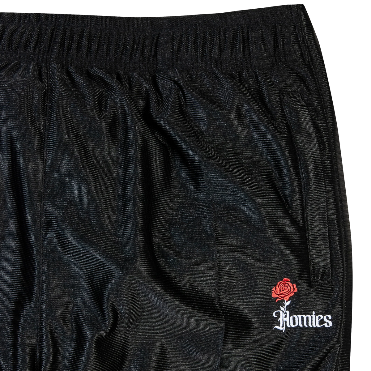 For The Homies Tearaway Rose Shorts Black