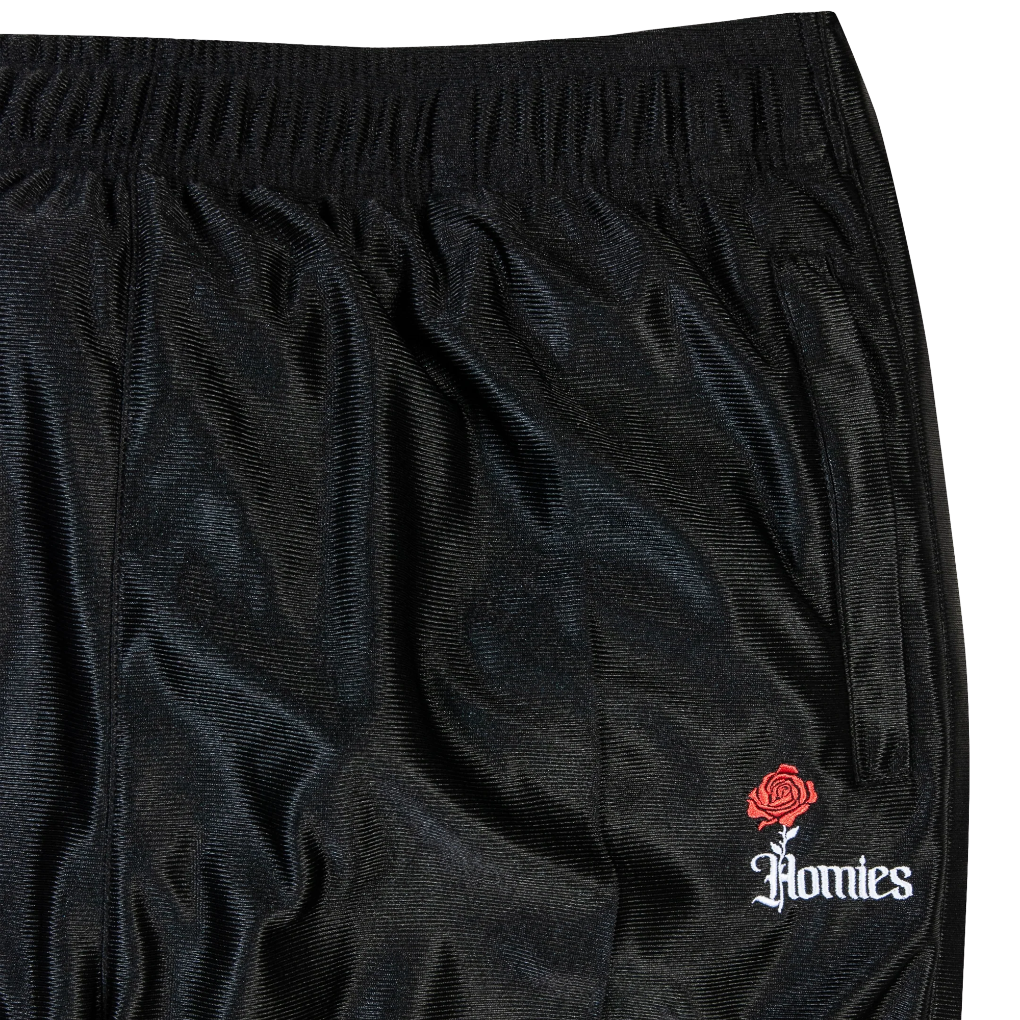 For The Homies Tearaway Rose Pants Black