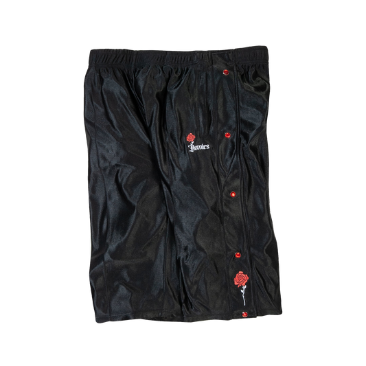 For The Homies Tearaway Rose Shorts Black