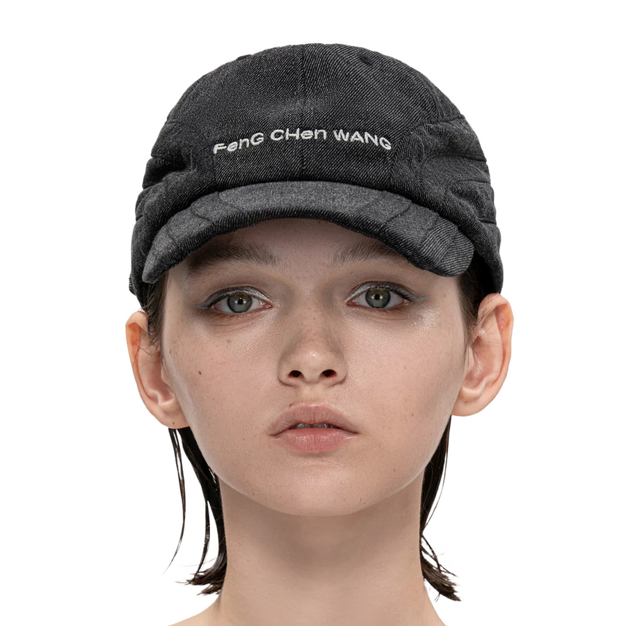 Feng Chen Wang  Black Denim Cap