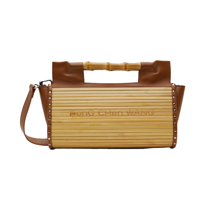 Feng Chen Wang  Rectangular Bamboo Handbag With Bamboo Roots