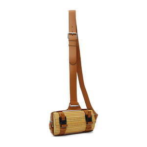 Feng Chen Wang  Rectangular Bamboo Handbag With Bamboo Roots