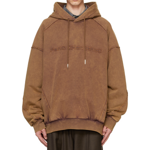 Feng Chen Wang  Brown Washed Hoodie Brown