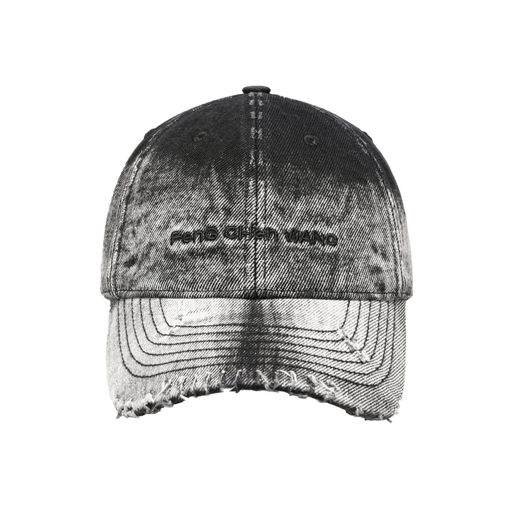 Feng Chen Wang Gradient Aged Cowboy Baseball Cap Black/White