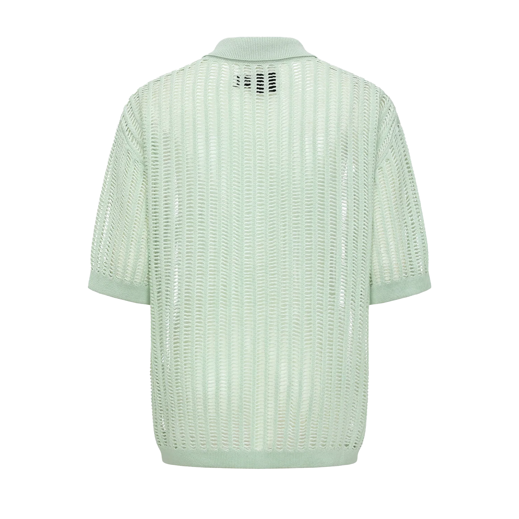 Feng Chen Wang  Oversize Knit Polo Pale Green