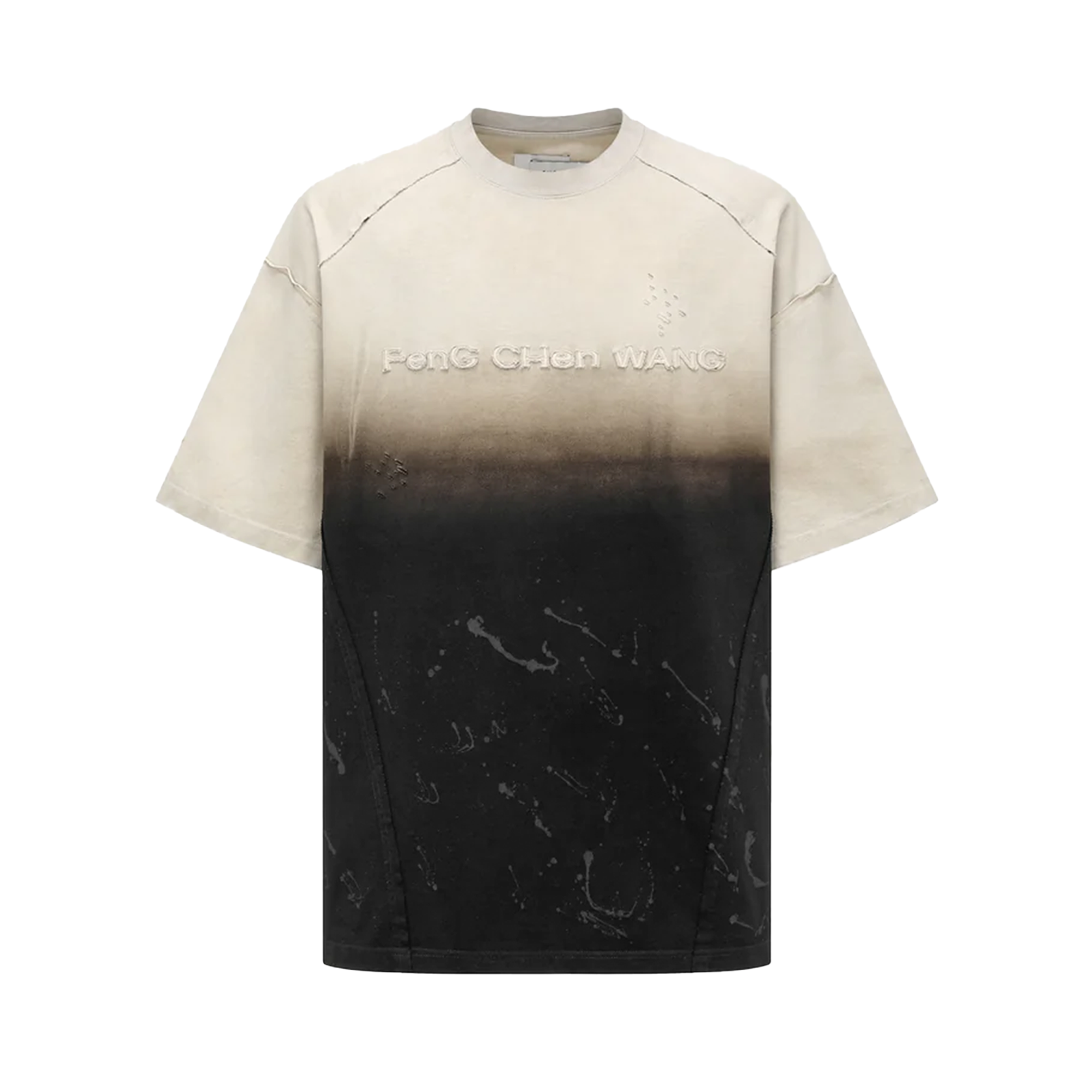 Feng Chen Wang Gradient Washed Oversized T-Shirt Black Gradient