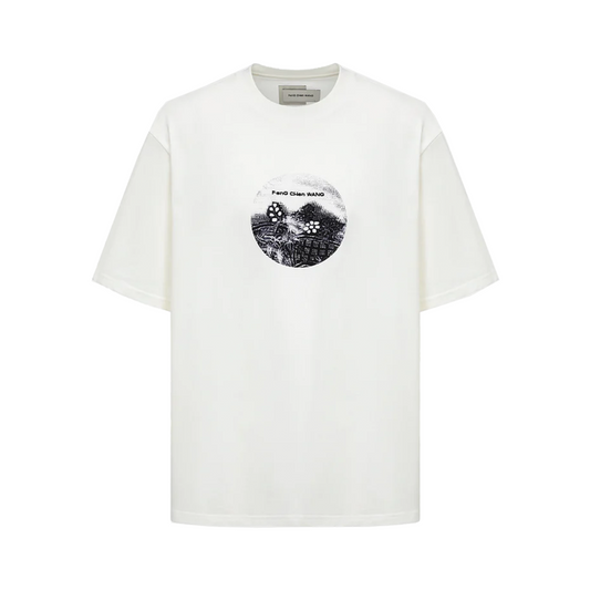 Feng Chen Wang Women's ''Yu Zi Xie''  Print White T- Shirt