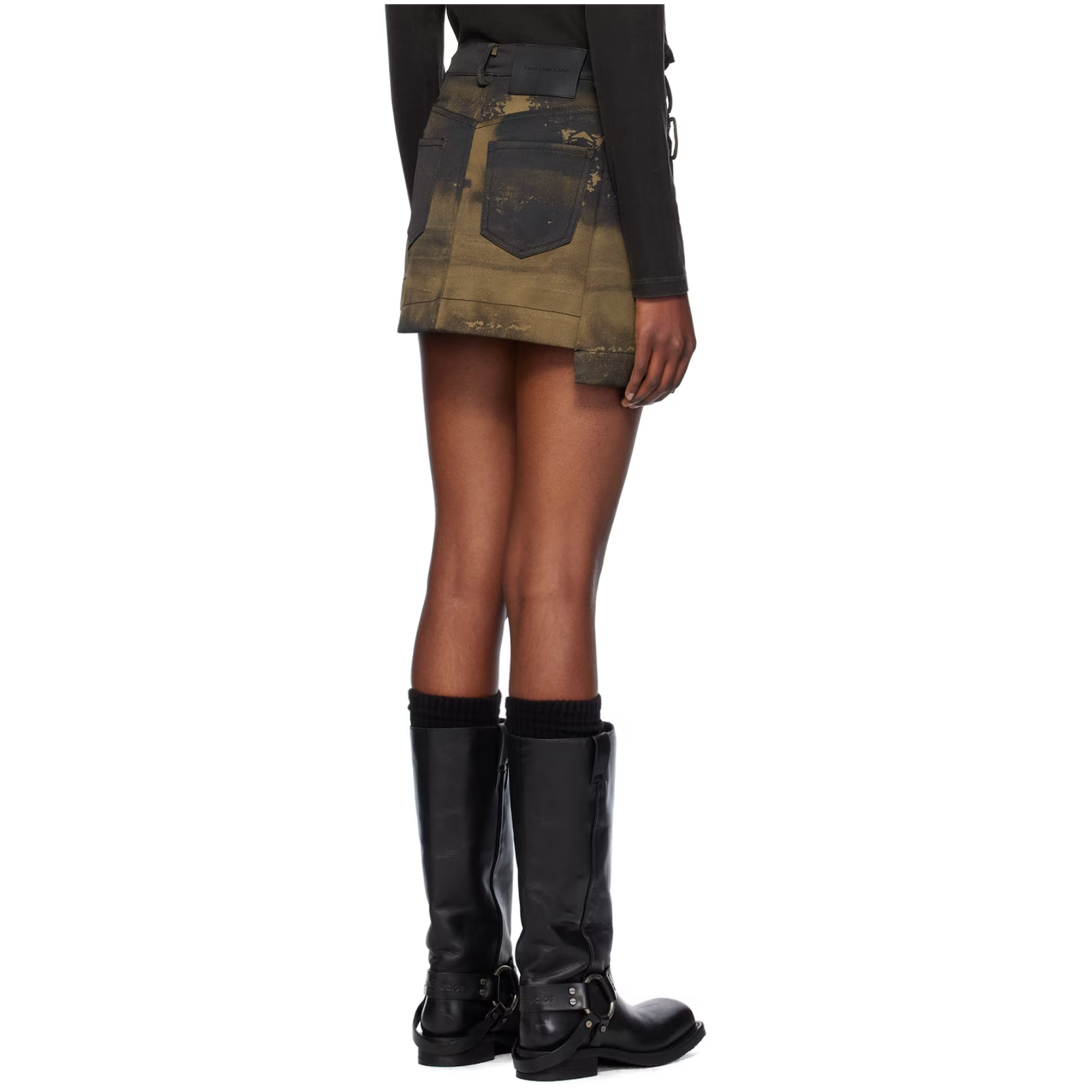 Feng Chen Wang Women's Gradient Printed Cargo Skirt Brown