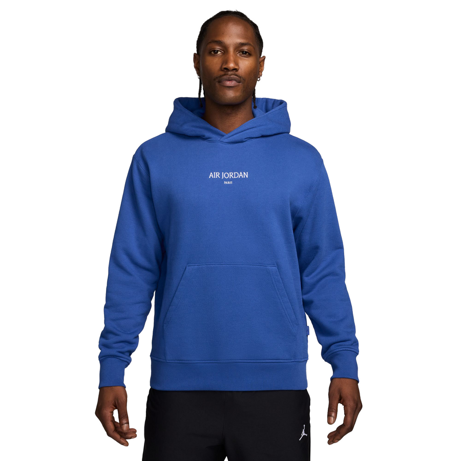Nike Air Jordan Wordmark Fleece Pullover Hoodie Game Royal FZ0581 480 Laced