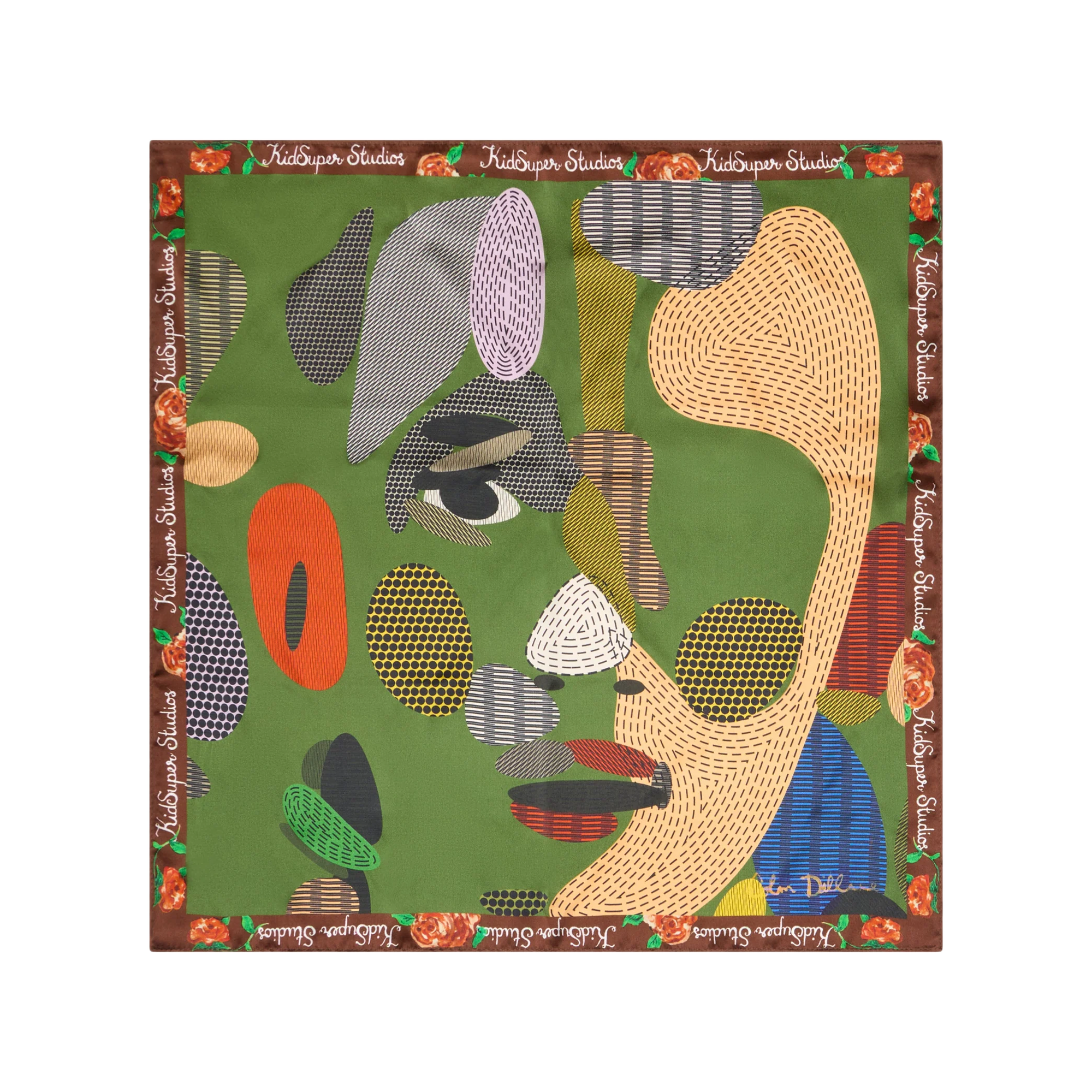 Kidsuper Face Dots Silk Scarf