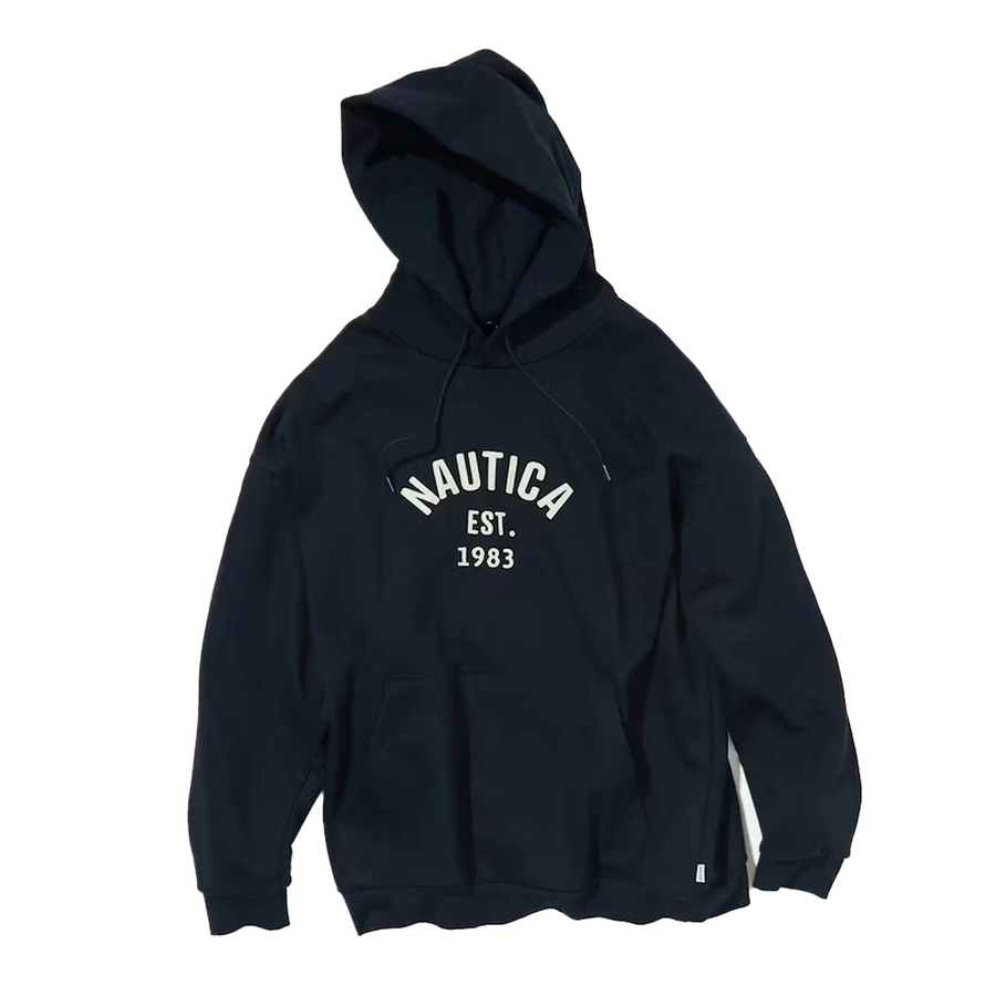 Nautica Japan Felt Logo Sweat Hoodie Navy