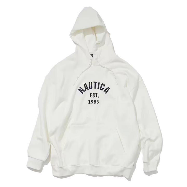 Nautica Japan Felt Logo Sweat Hoodie White