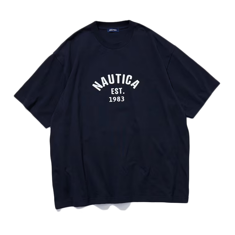 Nautica Japan Felt Logo T-Shirt Navy