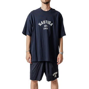 Nautica Japan Felt Logo T-Shirt Navy