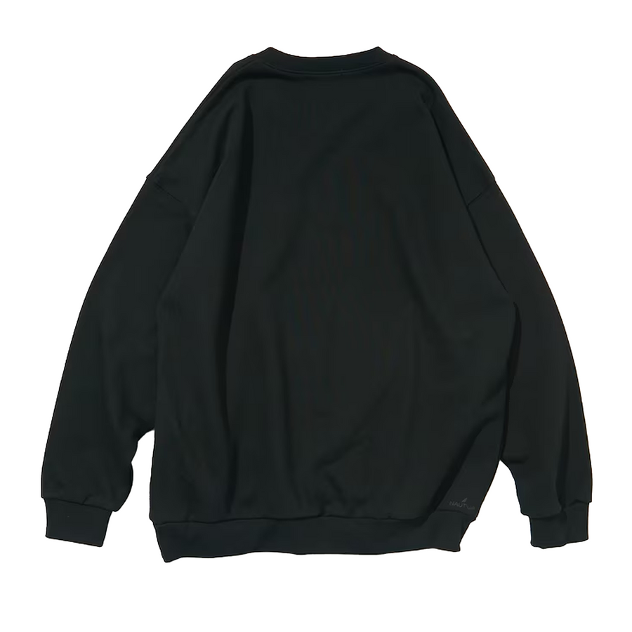 Nautica Japan Felt Logo Sweat Crew Charcoal