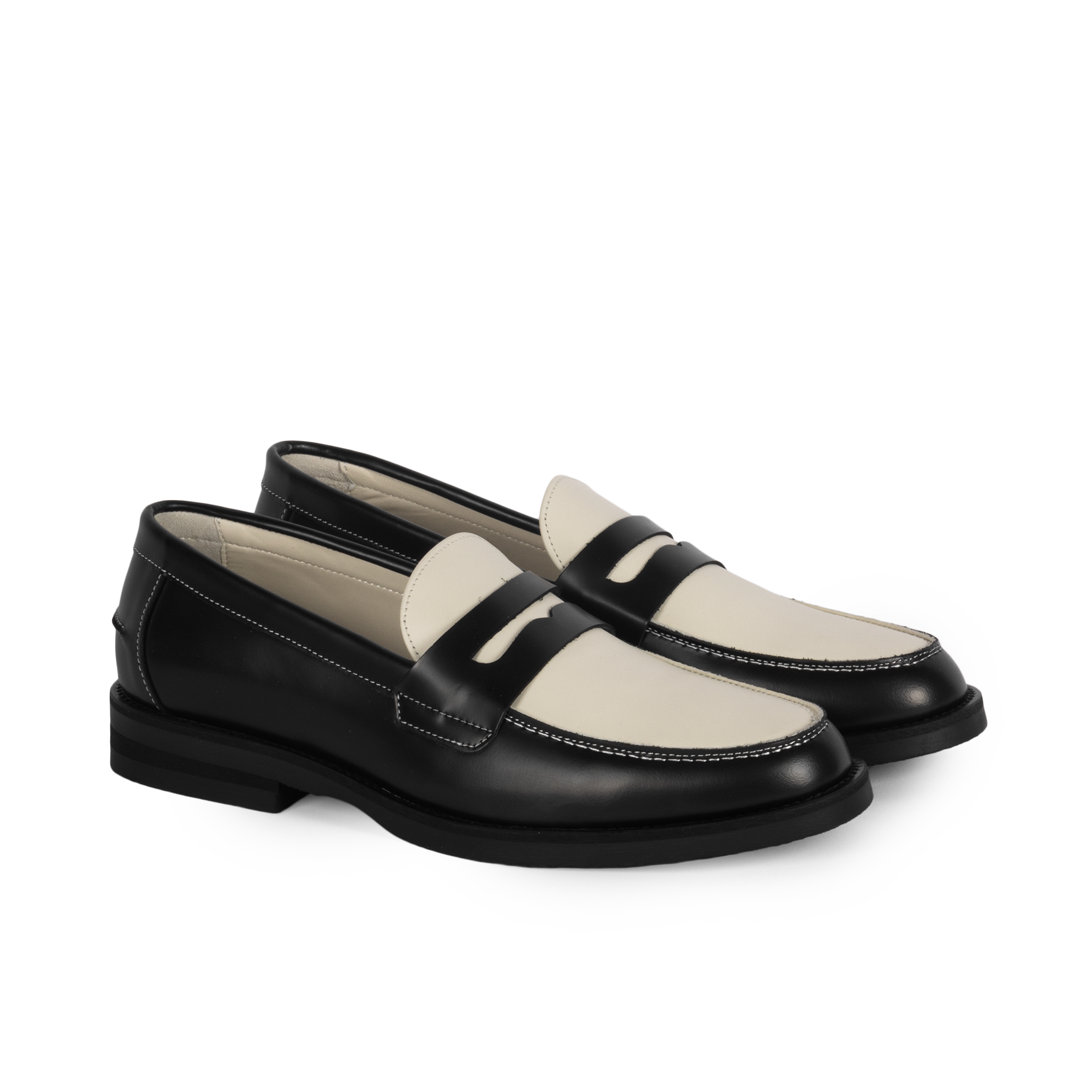 Duke + Dexter Wilde Black/White Penny Loafer PWBWPEN